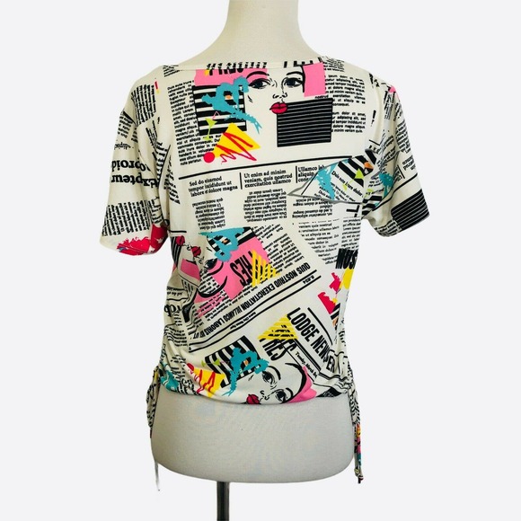 Occasion Graphic Top Newsprint - Picture 6 of 6